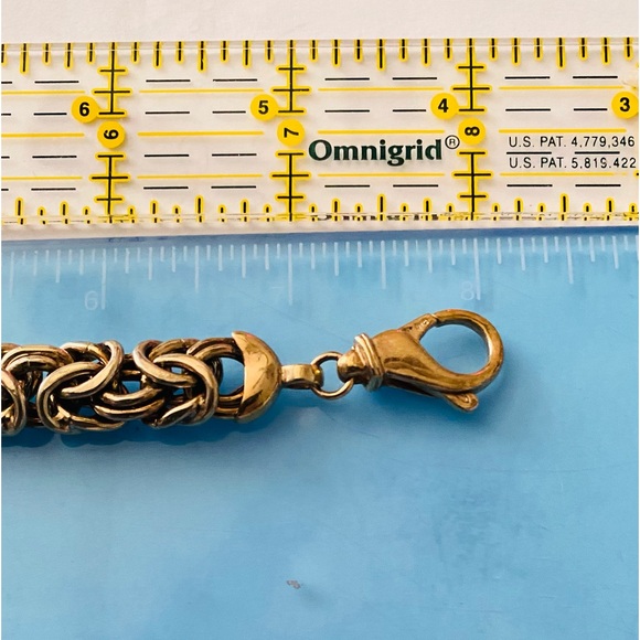 Rare Technibond .925 Bold Byzantine Bracelet 8 Inch - Picture 6 of 10